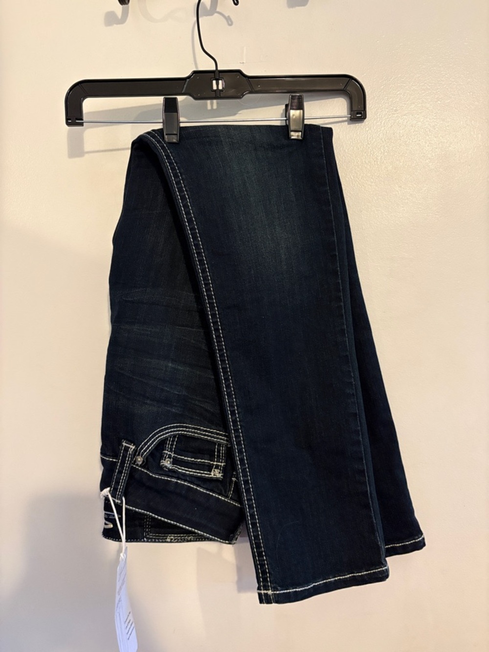 Seven7 Dark Wash High Rise Figure 8 Straight Leg Jeans 10 NWT - Picture 6 of 9